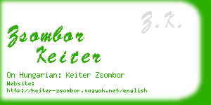 zsombor keiter business card